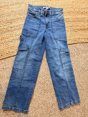 3 for $9 Celebrity pink denim cargo jeans wide leg 1/25 3608